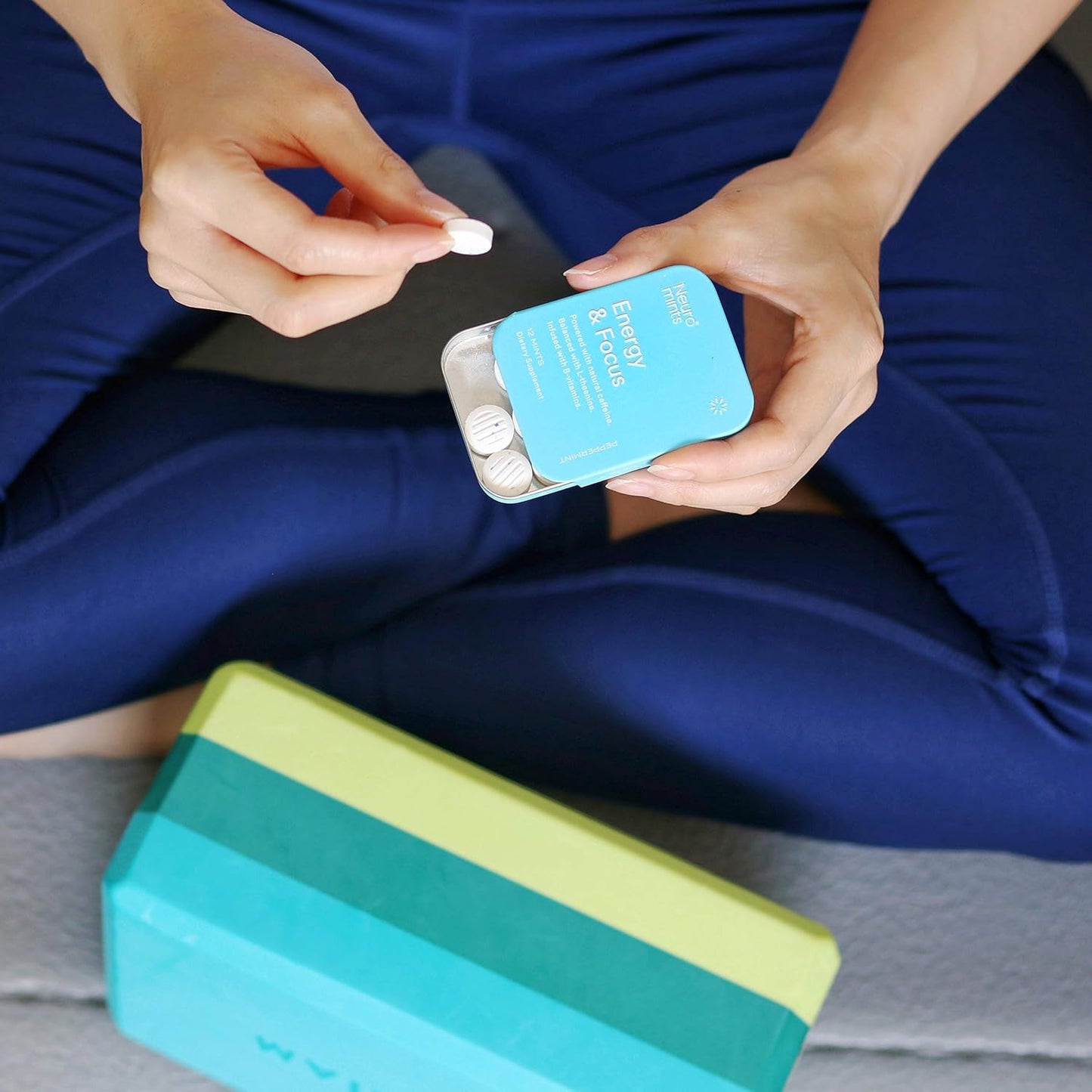 Neuro Energy & Focus Mints - Sugar Free Breath Mints with 80Mg Natural Caffeine, B Vitamins & L-Theanine - Vegan Brain Supplement for Exercise, Study & Daily Focus - Peppermint, 72 Ct