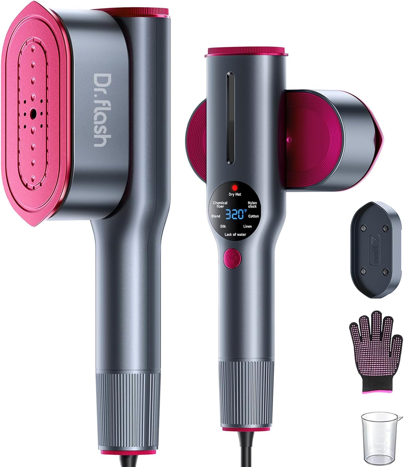 2-In-1 Steamer & Iron for Clothes,15S Fast Heat-Up 1200W Portable Handheld Garment Steamer,Travel Size with Large Ceramic Heat Panel,Quick Wrinkle Removal,110V-120V